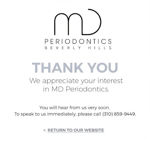 MD Periodontics Beverly Hills logo, dental specialist in periodontal care and gum treatments.