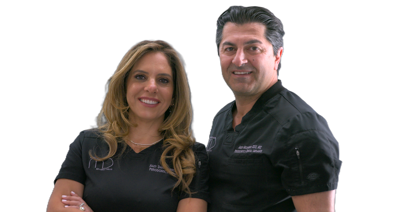 Dr. Nazanin Daneshmand and Dr. Abdy Moshrefi, board certified periodontists at MD Periodontics in Beverly Hills